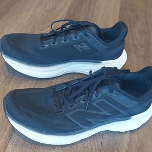 Black Running Shoes with White Soles